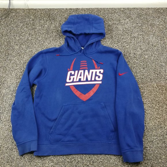 New York Giants Hoodie Nike NFL Team Apparel Sweatshirt Blue Mens Medium - Picture 2 of 8